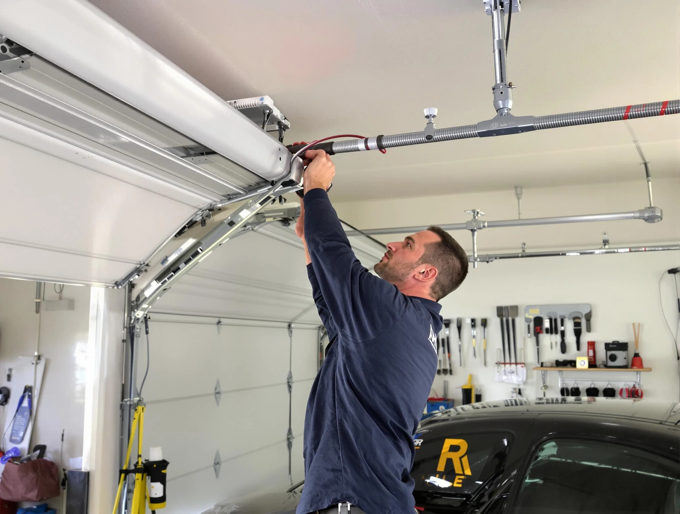 Chester Garage Door Repair technician performing garage door cable repair in Chester