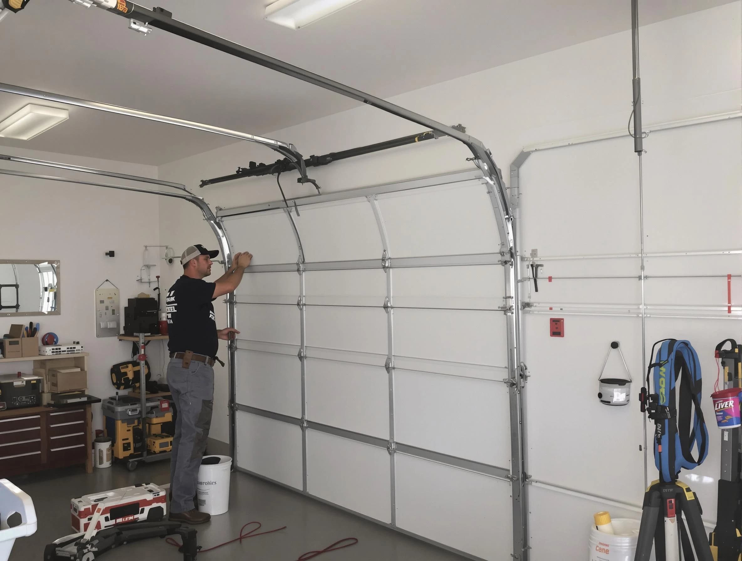 Chester Garage Door Repair team installing new garage door in Chester
