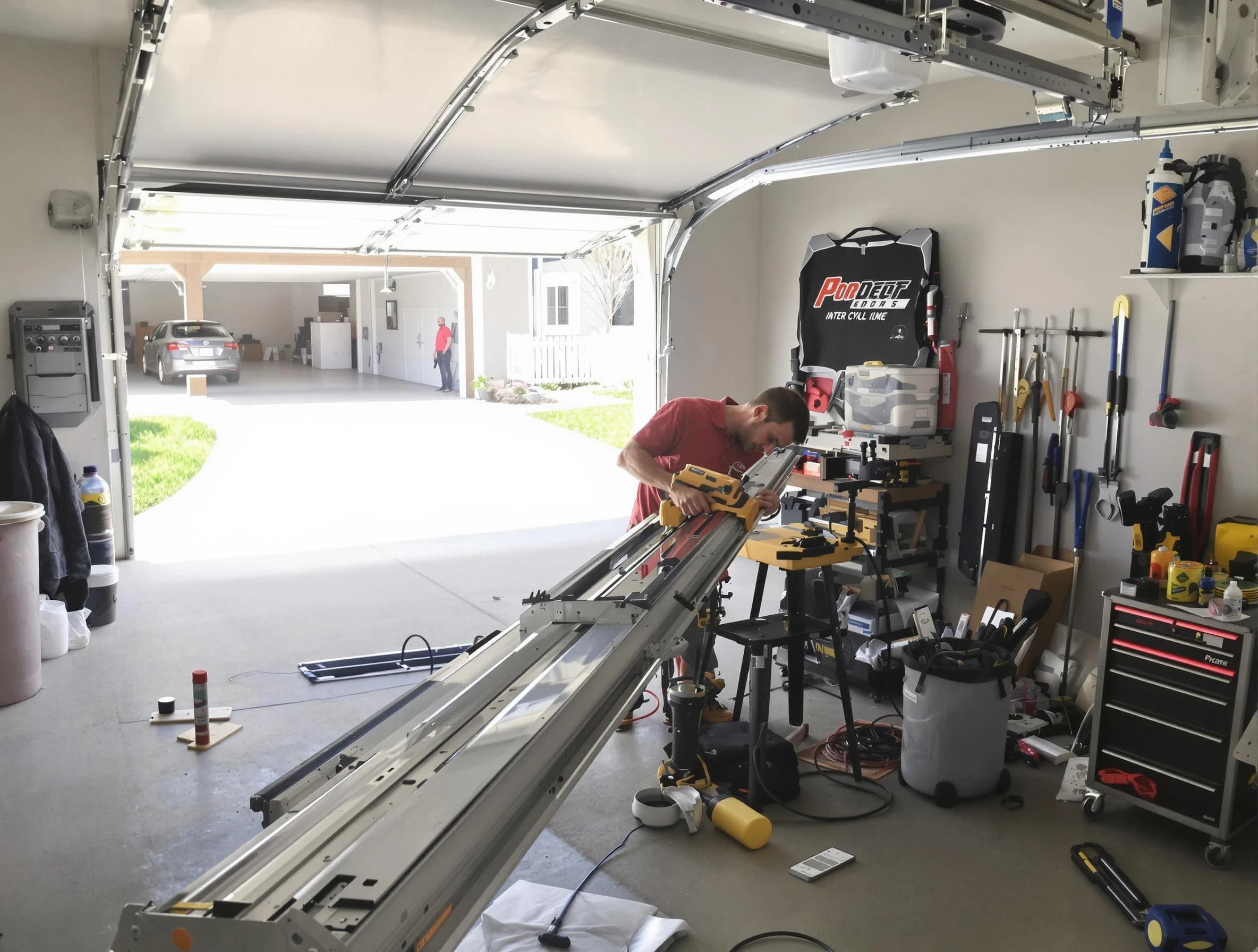 Chester Garage Door Repair expert performing track repair in Chester
